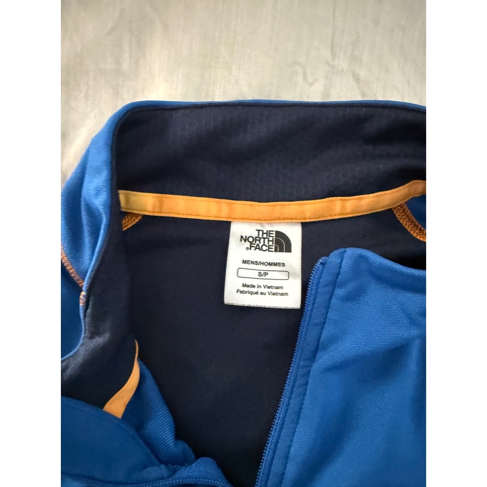 The North Face Mens Pullover Jacket Lightweight Blue Orange‎ Trim S/P Small - Picture 2 of 5